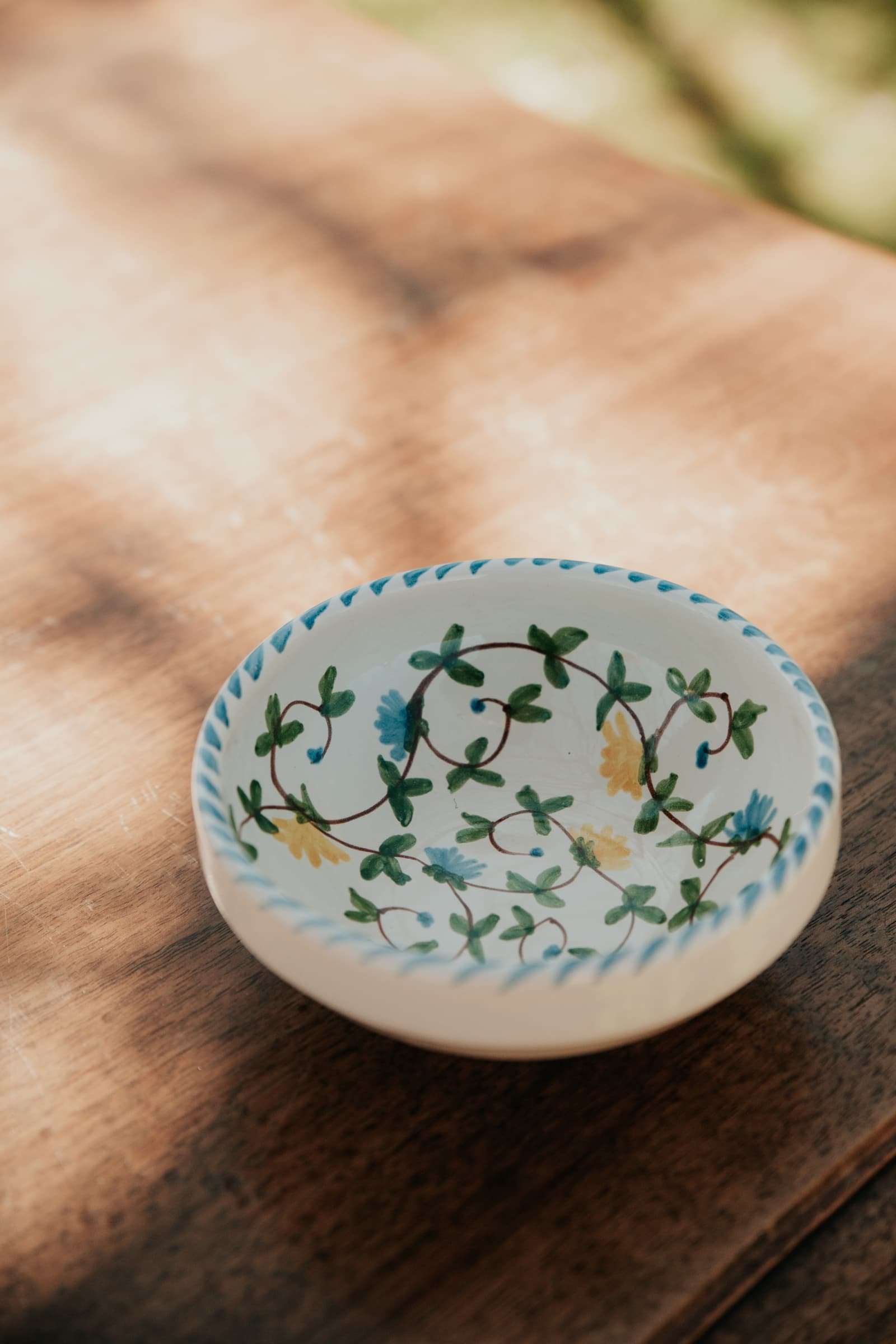 Bol céramique artisanale Nonno Mio motif Fiori di Campo fait main sud Italie