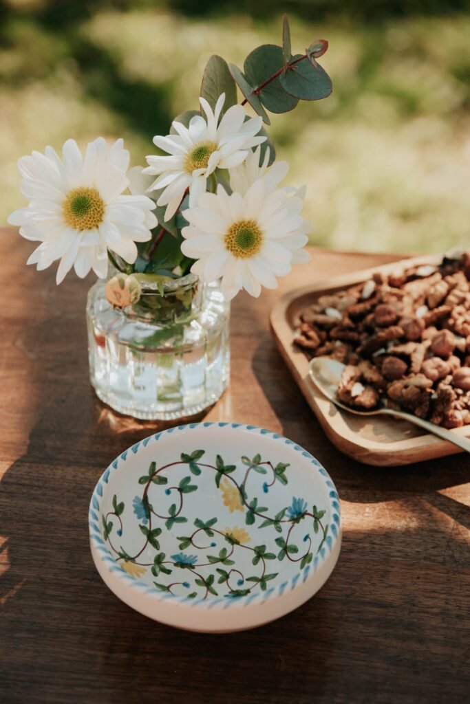 Bol céramique artisanale Nonno Mio motif Fiori di Campo fait main sud Italie