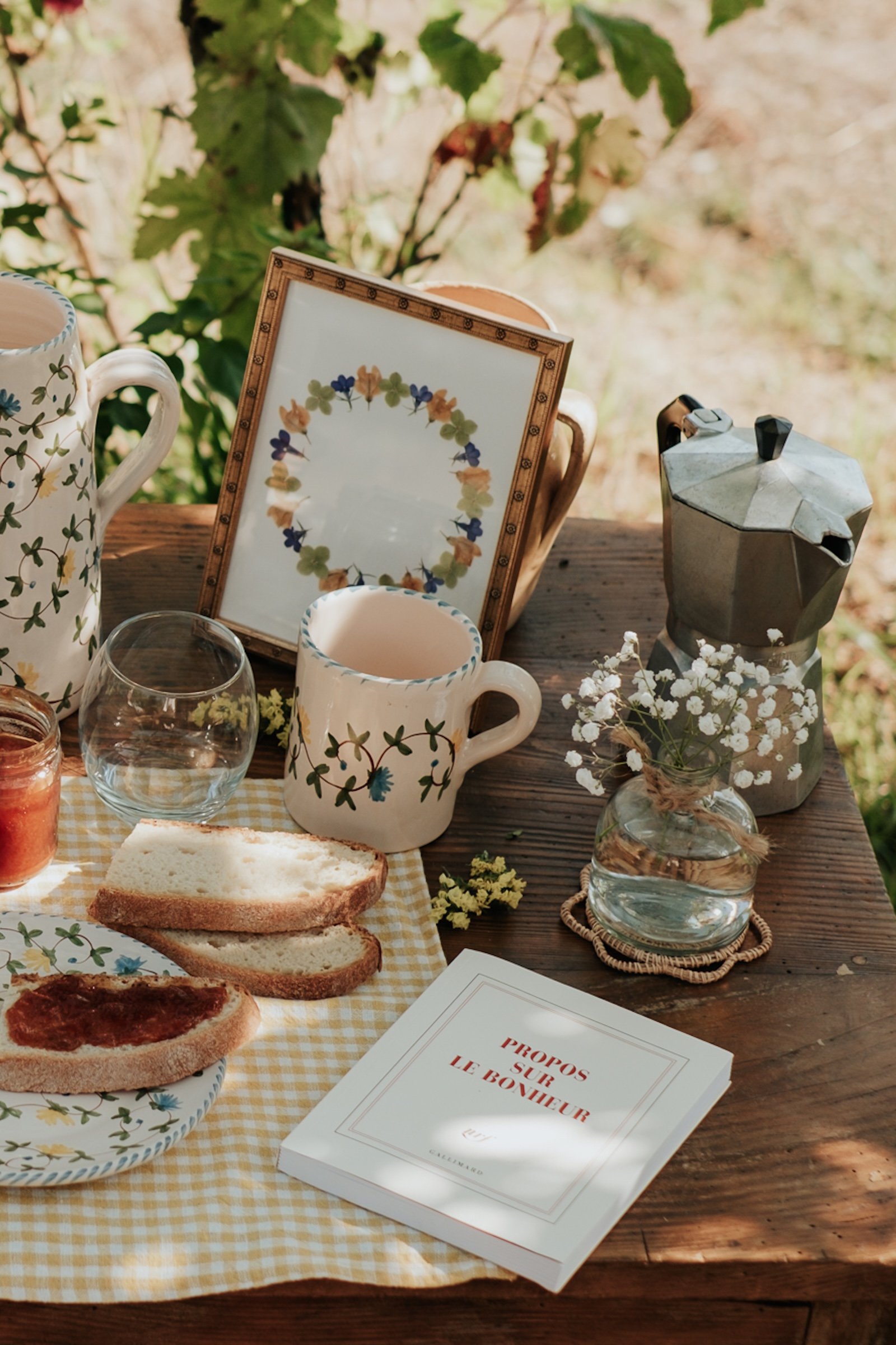 Mug en céramique artisanale Nonno Mio motif Fiori di Campo tourné peint à la main