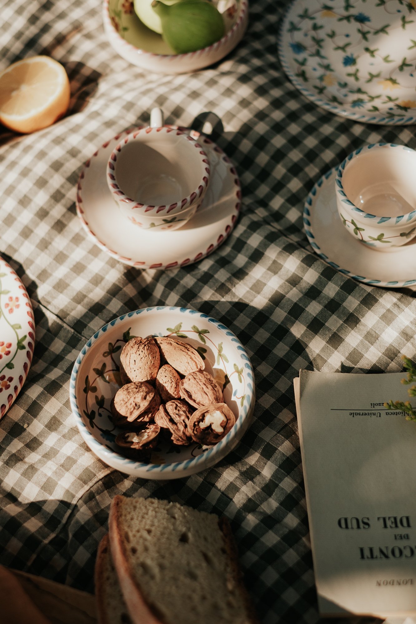 Bol céramique artisanale Nonno Mio motif Fiori di Campo fait main sud Italie