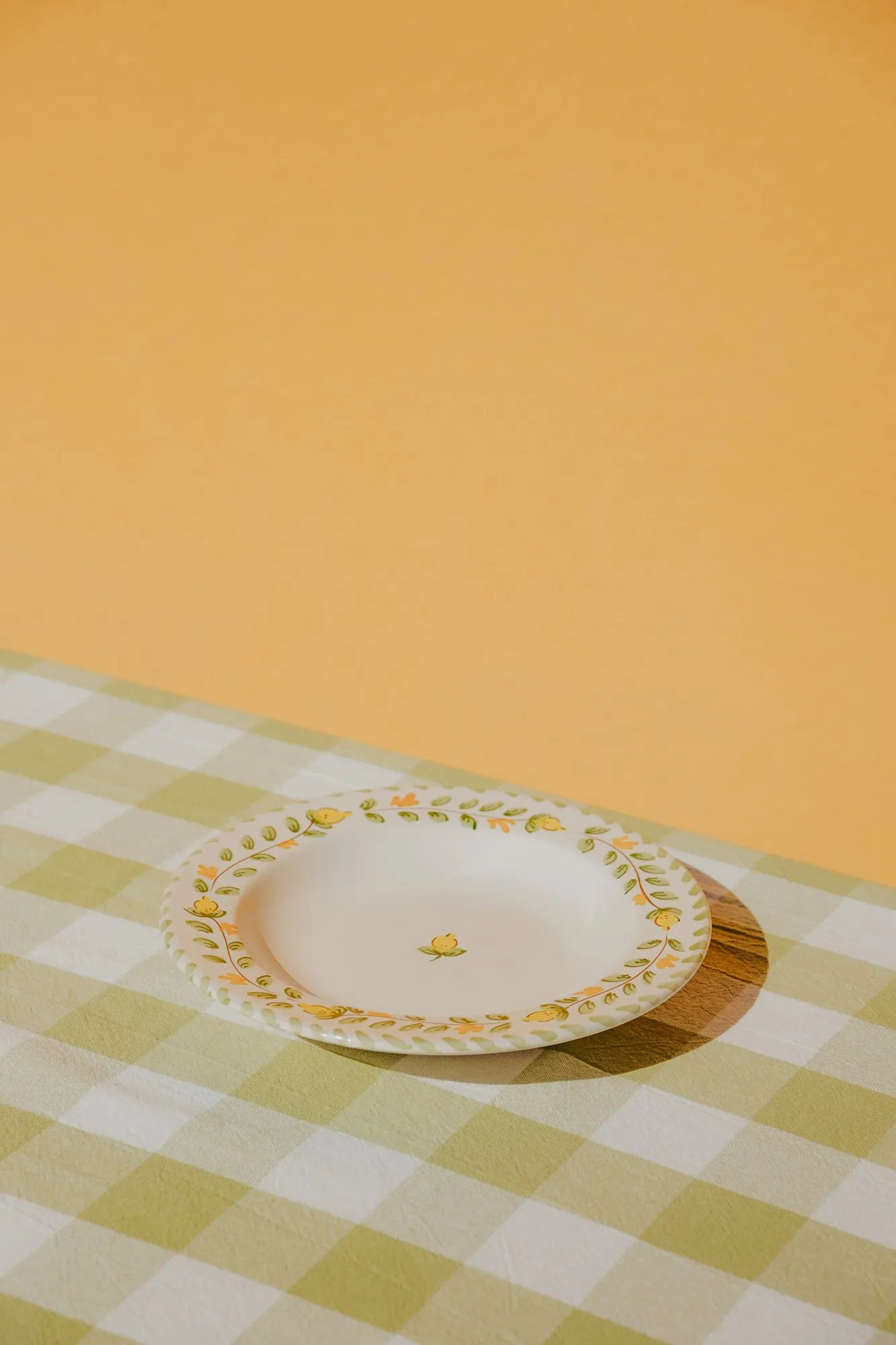 Assiette creuse Sapore di Limone, céramique peinte à la main