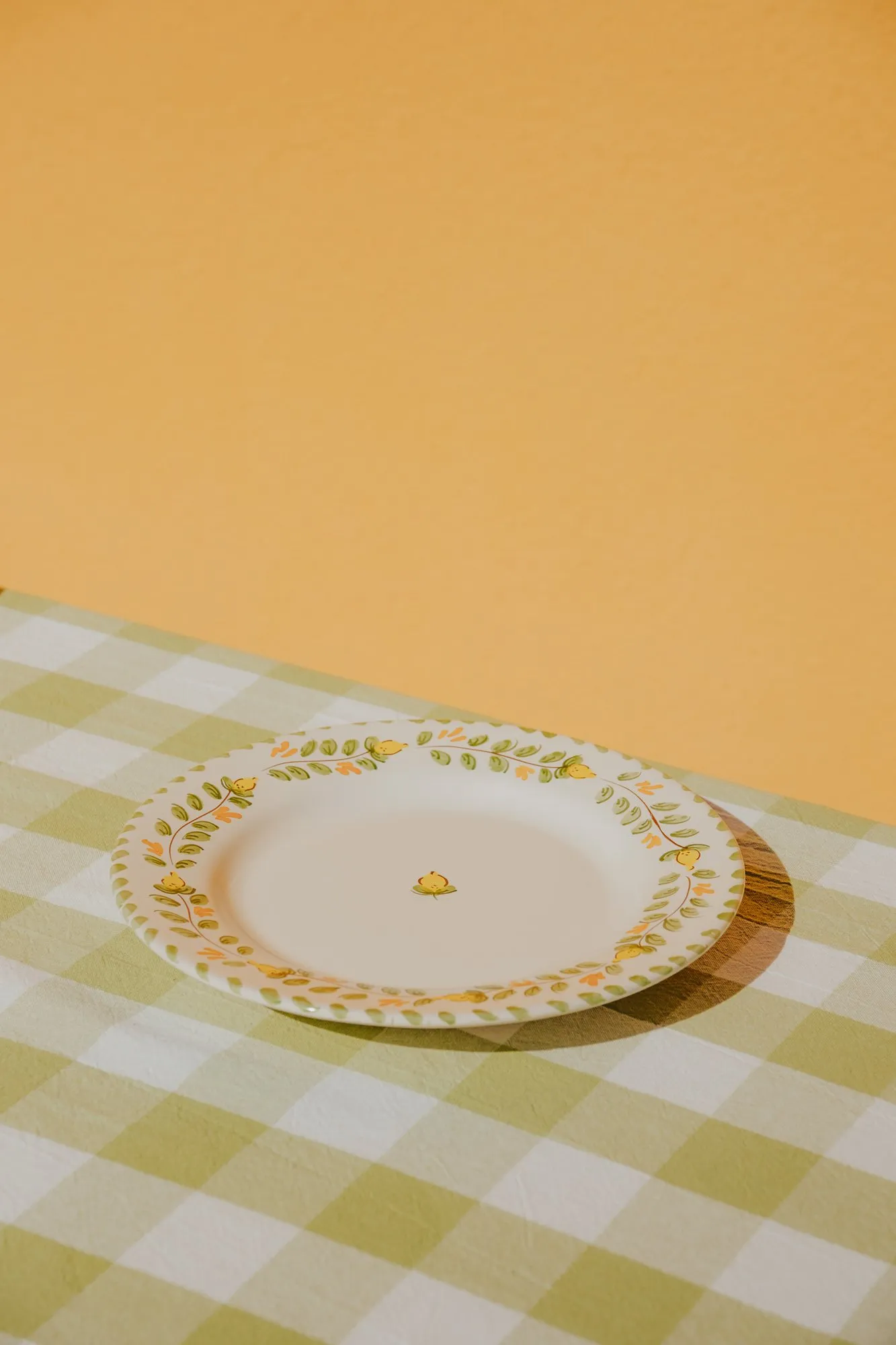 Assiette plate Sapore di Limone, céramique peinte à la main