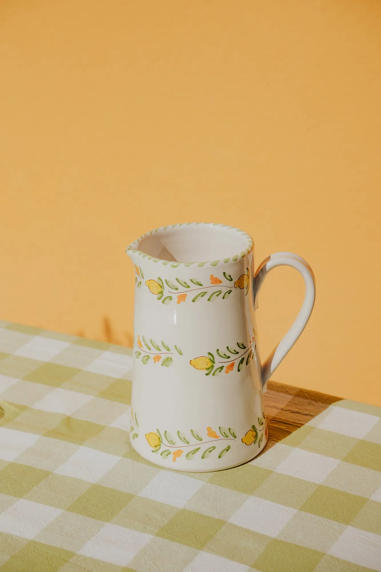 Carafe Sapore di Limone, céramique peinte à la main