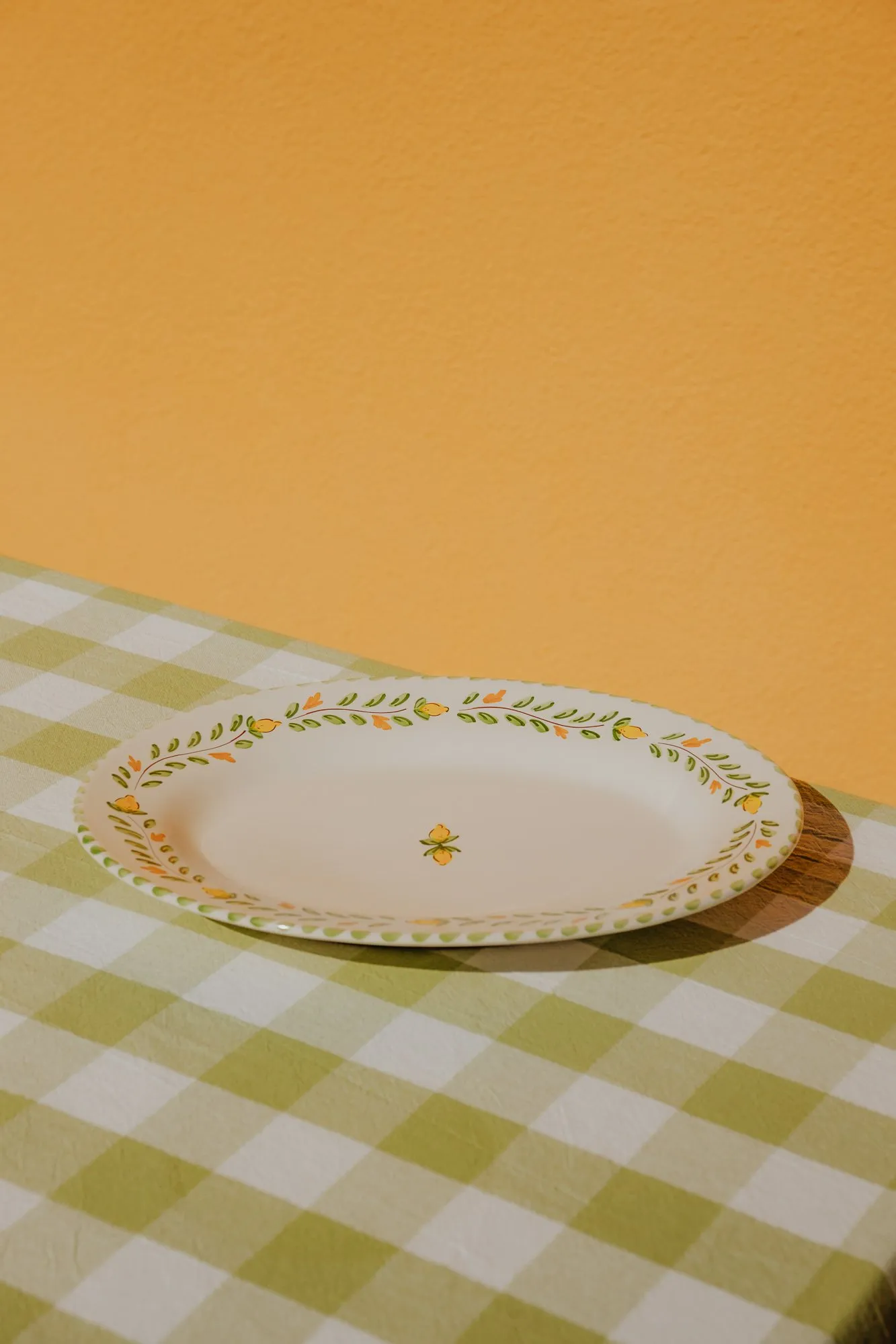 Plat de service Sapore di Limone, céramique peinte à la main