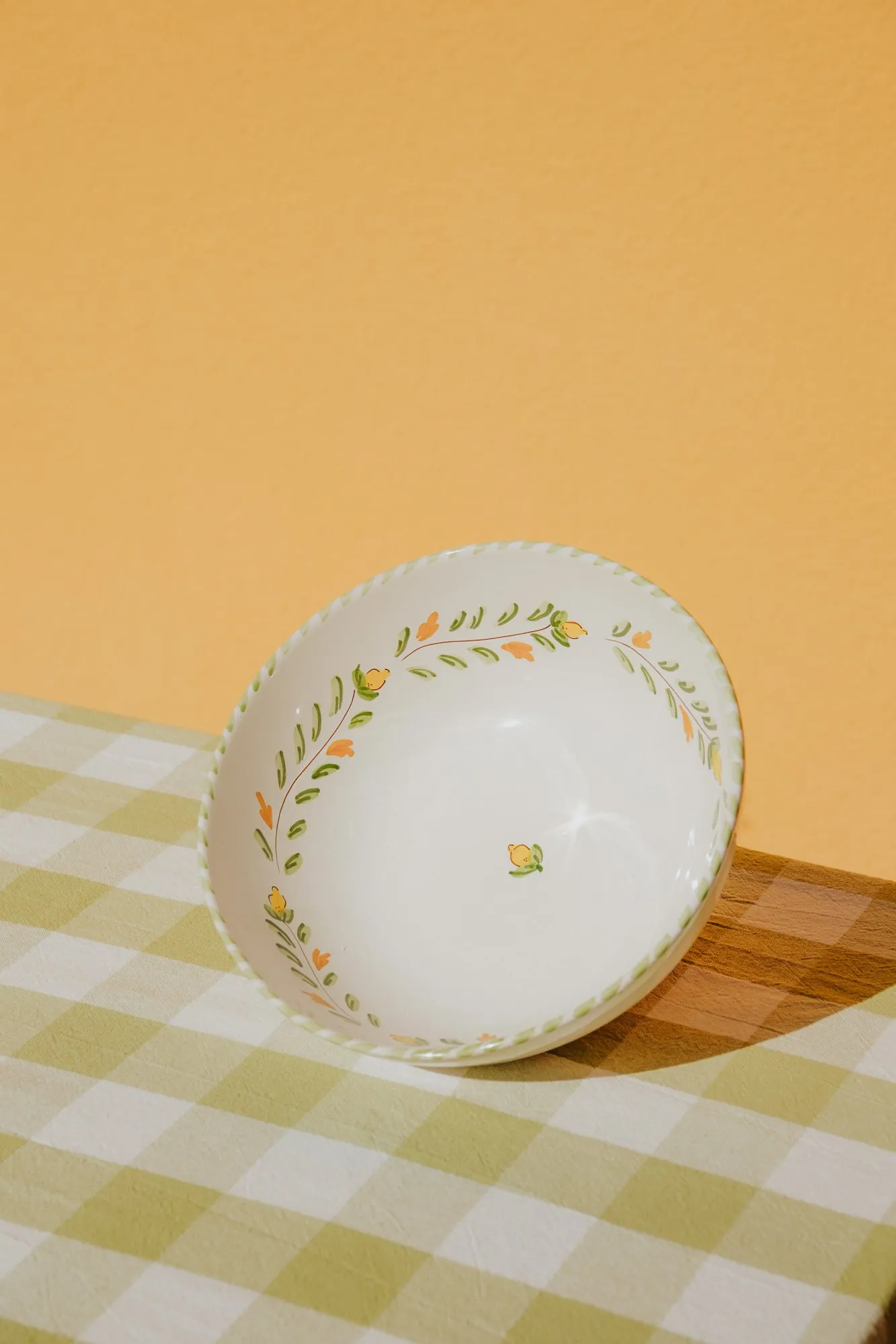 Saladier Sapore di Limone, céramique peinte à la main