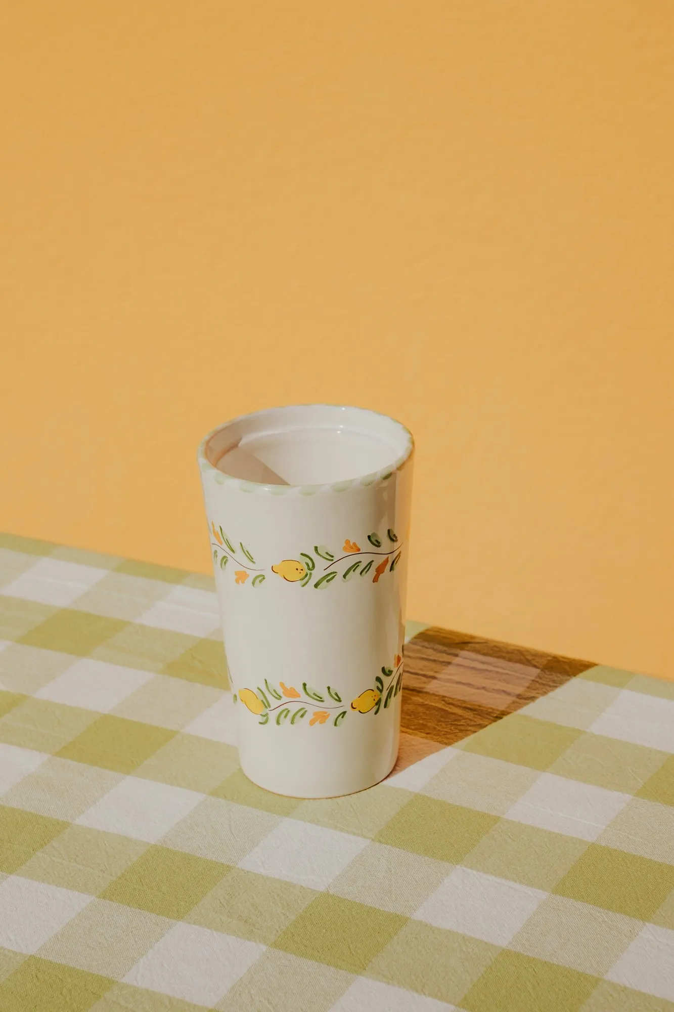 Vase Sapore di Limone, céramique peinte à la main